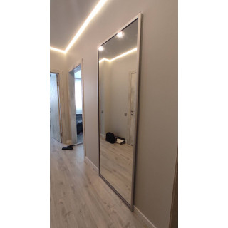 Зеркальная распашная дверь модель 4100 880х2100 хром