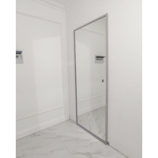 Зеркальная распашная дверь модель 4100 780х2100 хром