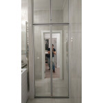 Зеркальная распашная дверь модель 4100 заказной размер хром