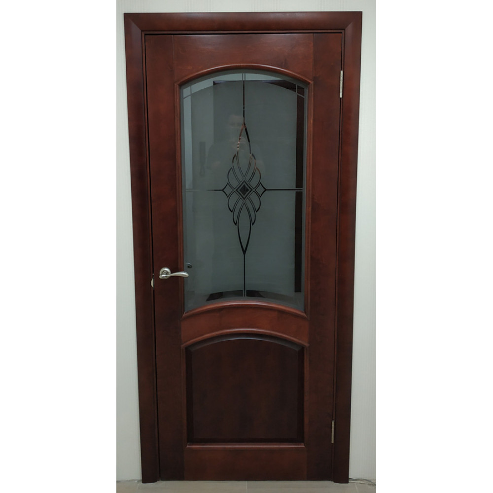 Межкомнатная дверь Аврора ДО (дверь остеклённая) береза