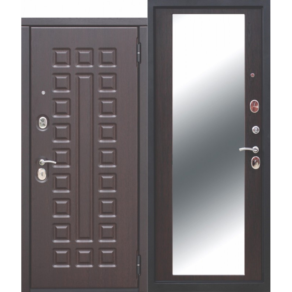 Входная металлическая дверь Сенатор 120  панель МДФ Венге/Зеркало Венге